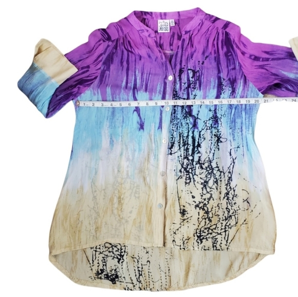 Parsley&Sage Sheer Button Up Blouse NWOT Size XL - Picture 5 of 5